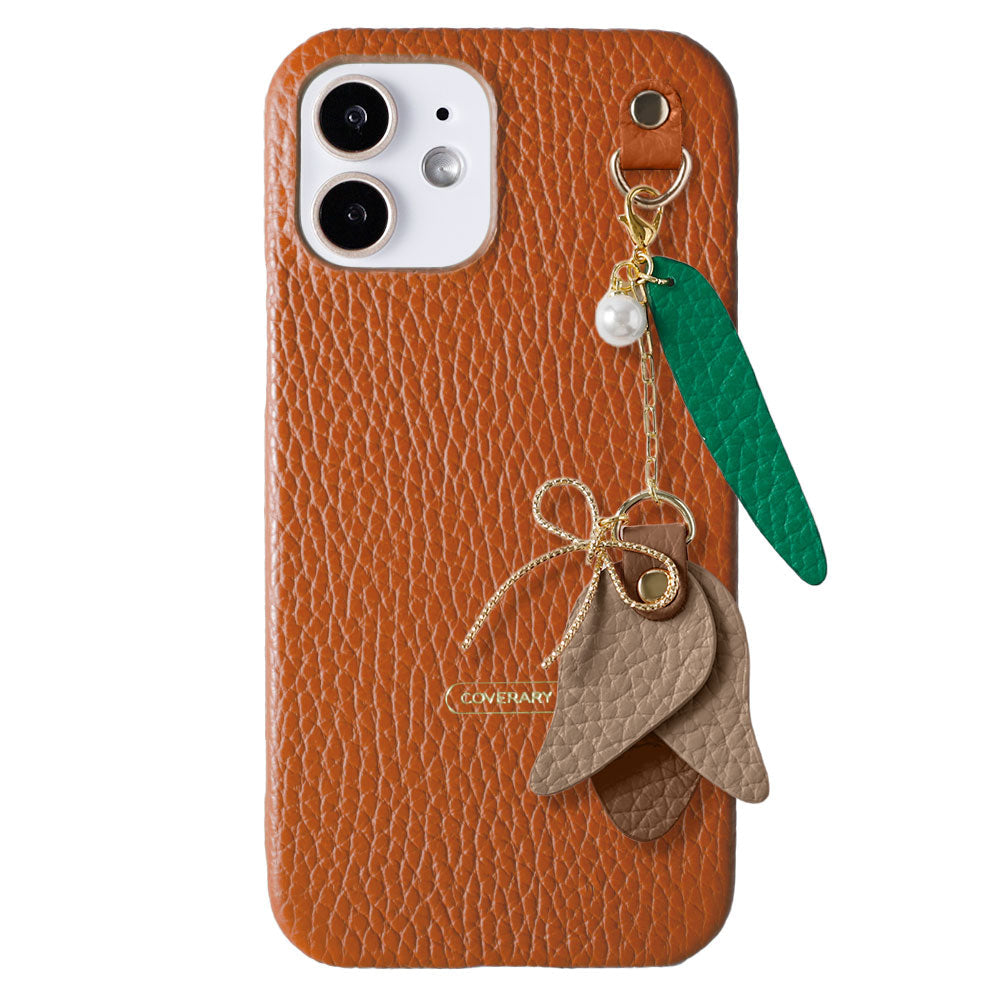 Genuine leather 32 colors Italian shrink leather tulip charm back case Xperia series