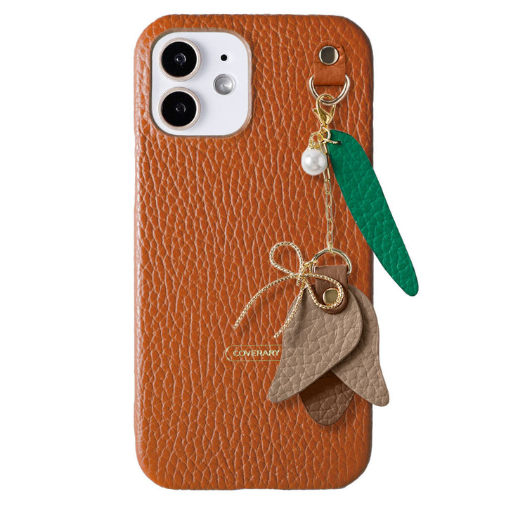 Genuine leather 32 colors Italian shrink leather tulip charm back case Xperia series