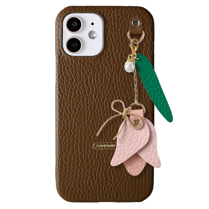 Genuine leather 32 colors Italian shrink leather tulip charm back case Xperia series