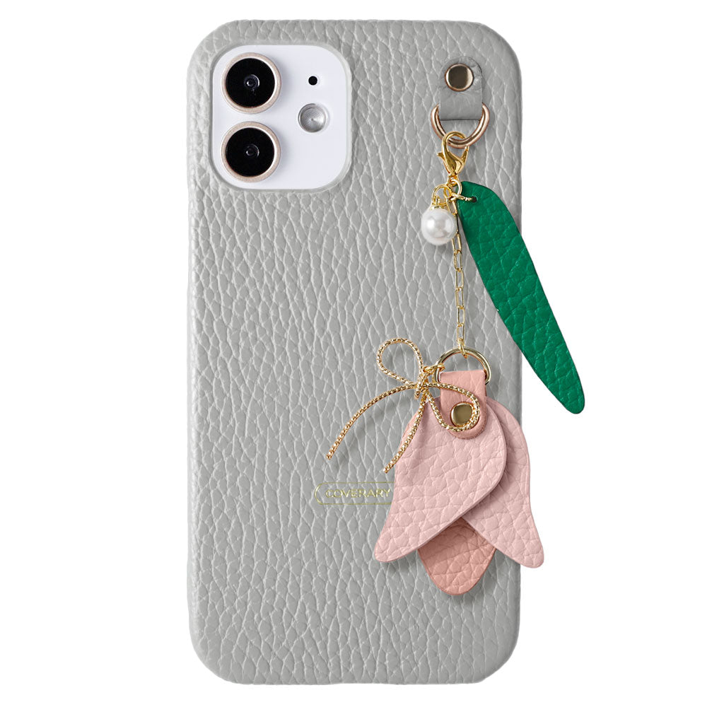 Genuine leather 32 colors Italian shrink leather tulip charm back case Galaxy series