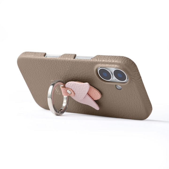 Genuine leather 32 colors Italian shrink leather tulip smartphone ring attached back case Google Pixel series