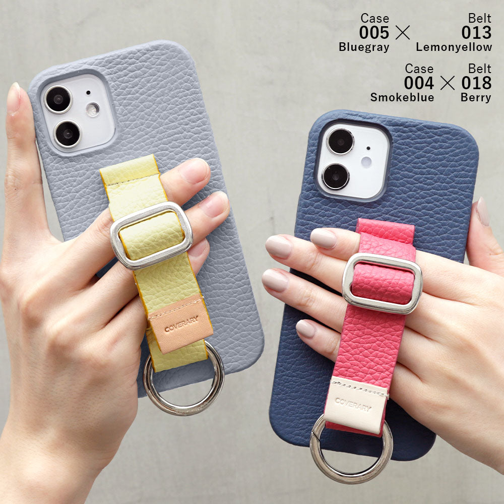 Cuir véritable 32 couleurs cuir italien grainé avec ceinture à boucle étui arrière (type adhésif) série Xperia