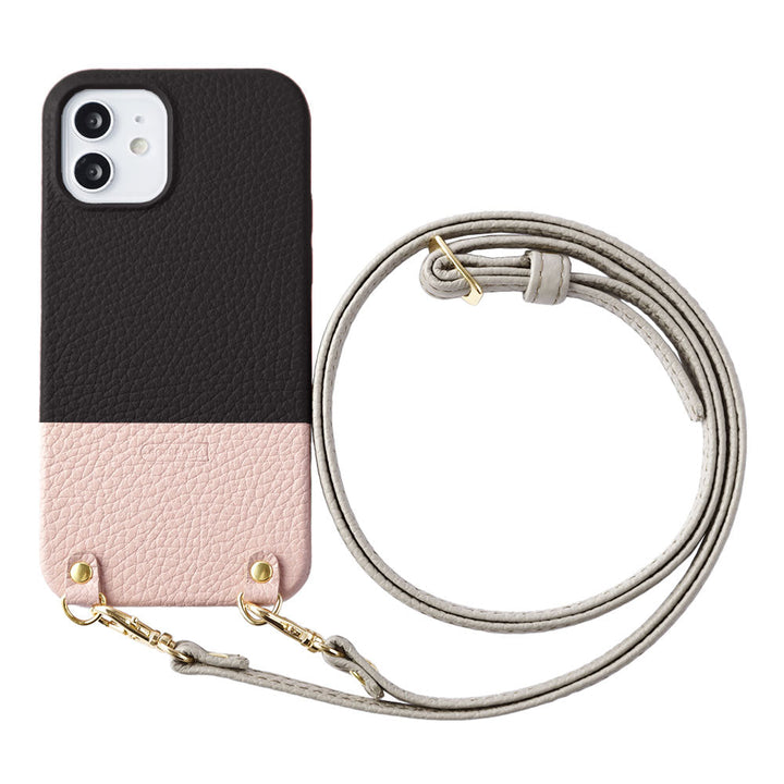 Cuir véritable 32 couleurs Cuir italien grainé Bicolore au choix Avec bandoulière Étui arrière Série Galaxy