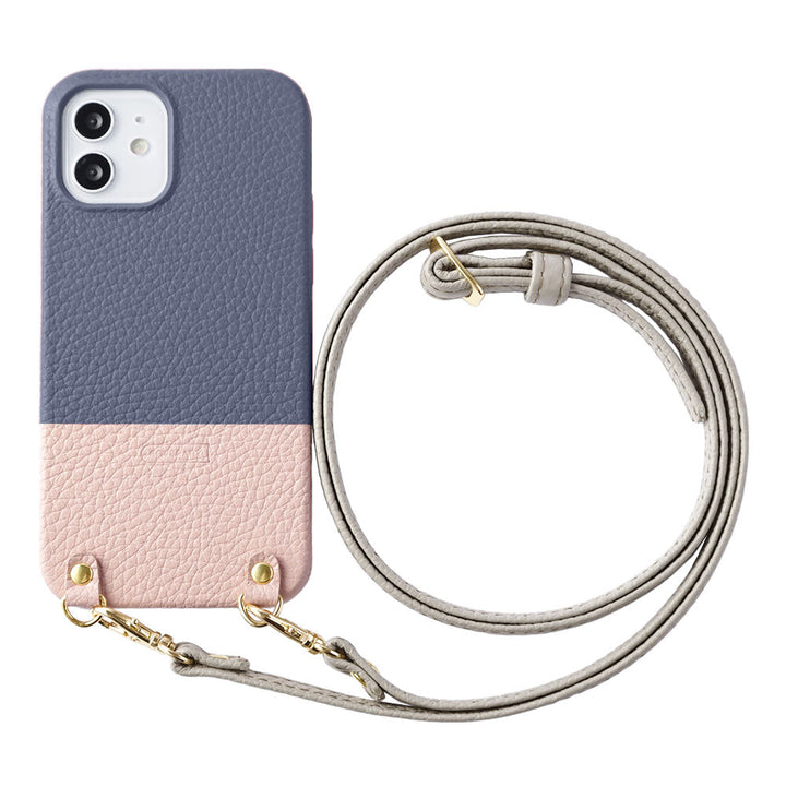 Cuir véritable 32 couleurs Cuir italien grainé Bicolore au choix Avec bandoulière Étui arrière Série Xperia
