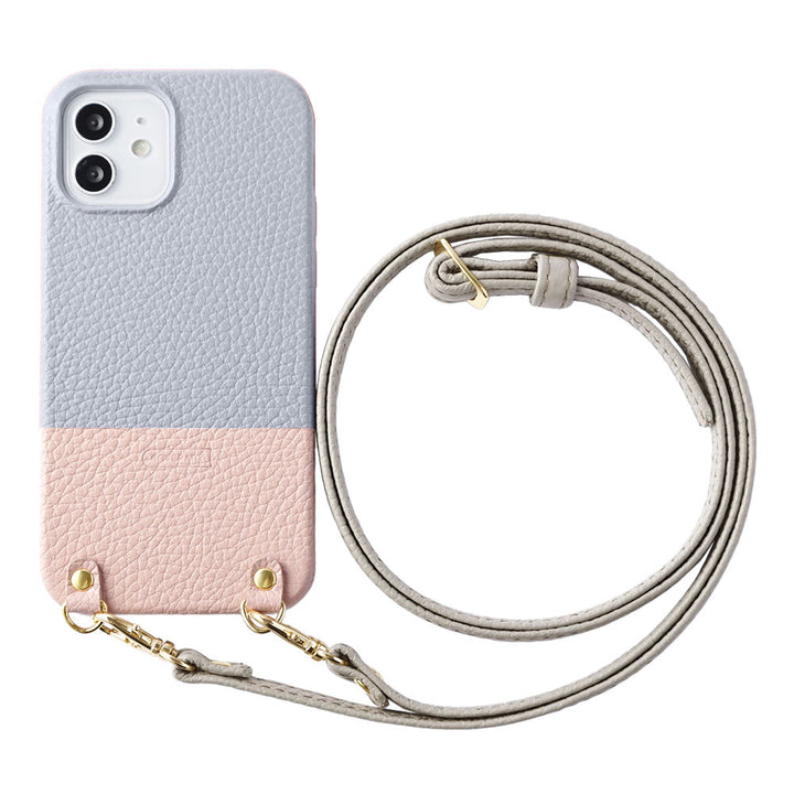 Cuir véritable 32 couleurs Cuir italien grainé Bicolore au choix Avec bandoulière Étui arrière Série Xperia