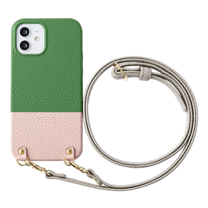 Cuir véritable 32 couleurs Cuir italien grainé Bicolore au choix Avec bandoulière Étui arrière Série Xperia