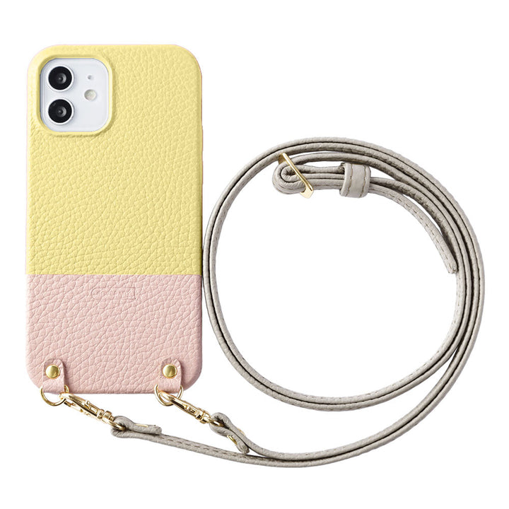 Cuir véritable 32 couleurs Cuir italien grainé Bicolore au choix Avec bandoulière Étui arrière Série Galaxy