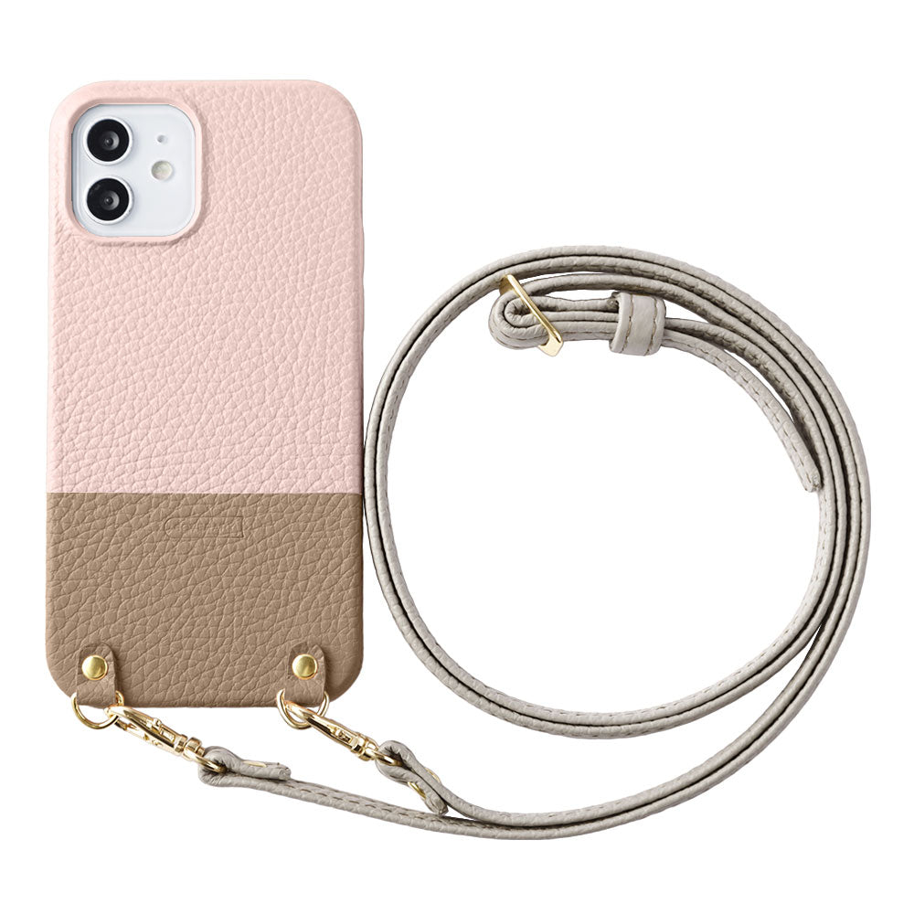 Cuir véritable 32 couleurs Cuir italien grainé Bicolore au choix Avec bandoulière Étui arrière Série Galaxy