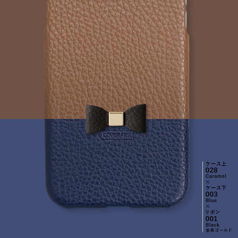 Cuir véritable 32 couleurs Cuir italien grainé Bicolore au choix Décoration nœud unique Coque arrière Série Google Pixel