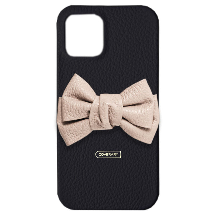 Cuir véritable 32 couleurs cuir italien grainé double nœud décor coque arrière série Xperia