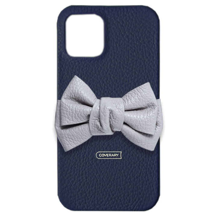 Cuir véritable 32 couleurs cuir italien grainé double nœud décor coque arrière série Xperia