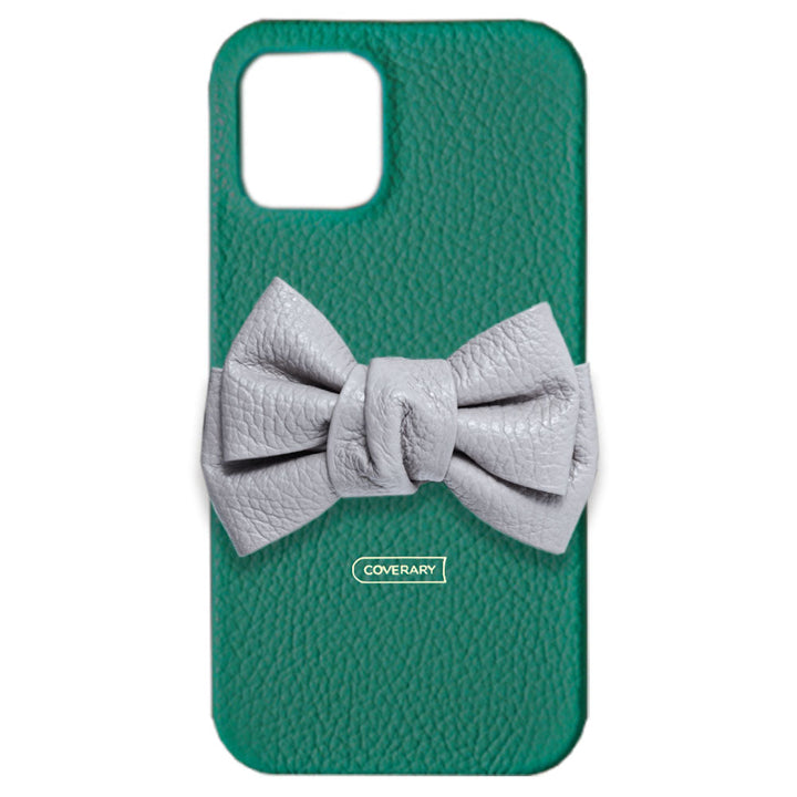 Cuir véritable 32 couleurs cuir italien grainé double nœud décor coque arrière série Xperia