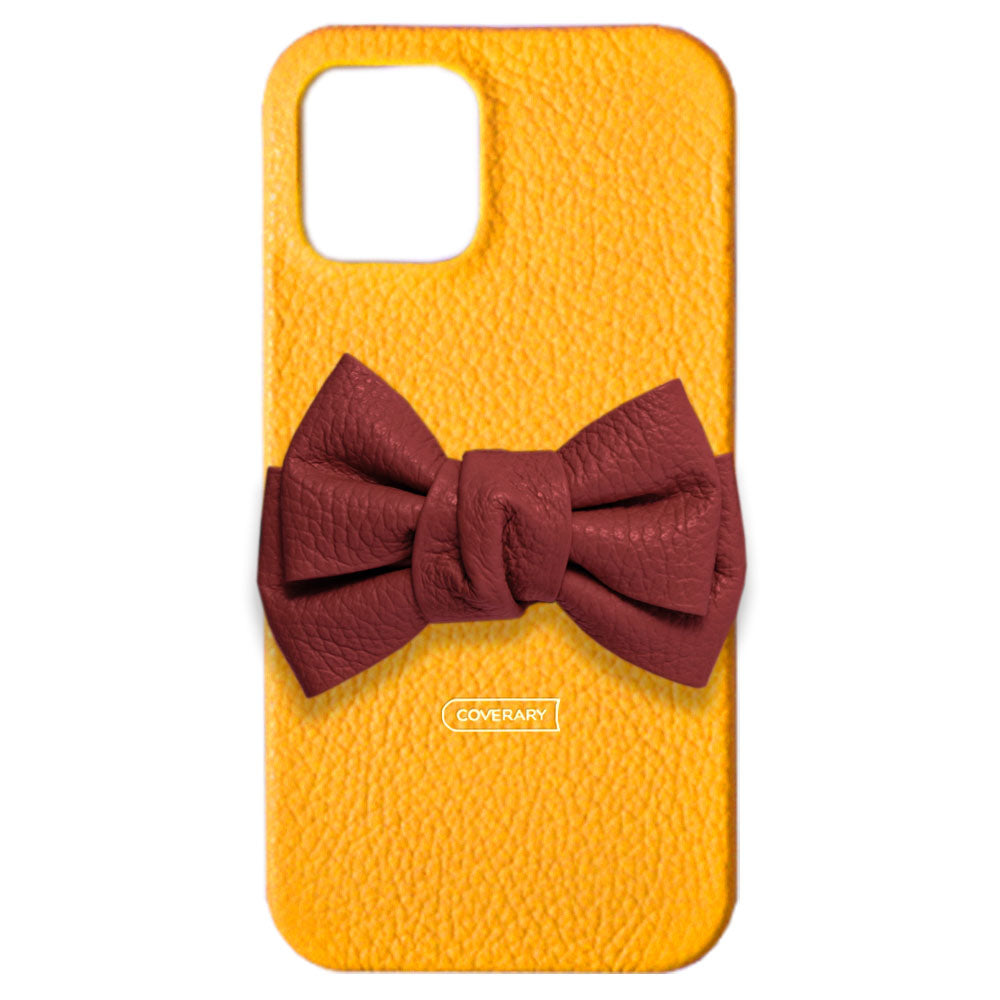 Cuir véritable 32 couleurs cuir italien grainé double nœud décor coque arrière série Xperia