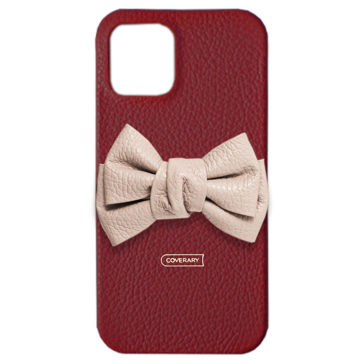 Cuir véritable 32 couleurs cuir italien grainé double nœud décor coque arrière série Xperia