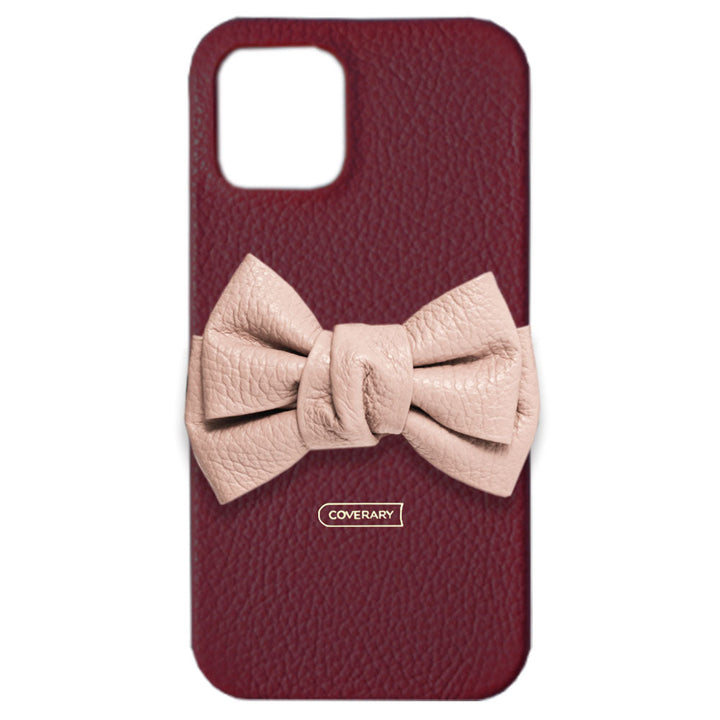 Cuir véritable 32 couleurs cuir italien grainé double nœud décor coque arrière série Xperia