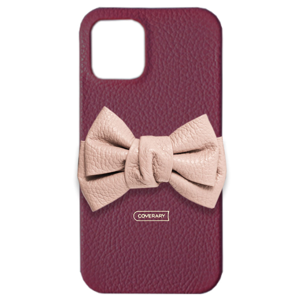 Cuir véritable 32 couleurs cuir italien grainé double nœud décor coque arrière série Xperia