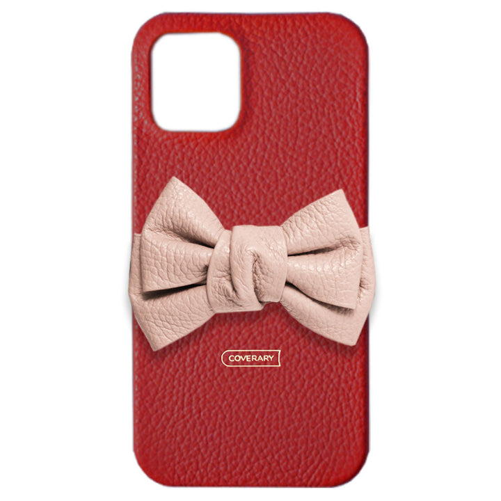 Cuir véritable 32 couleurs cuir italien grainé double nœud décor coque arrière série Xperia