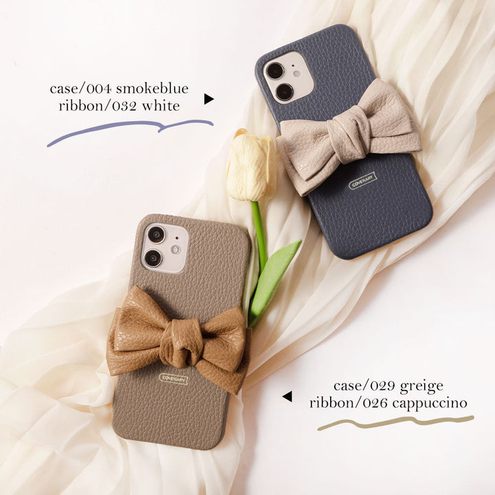 Cuir véritable 32 couleurs cuir italien grainé double nœud décor coque arrière série Xperia