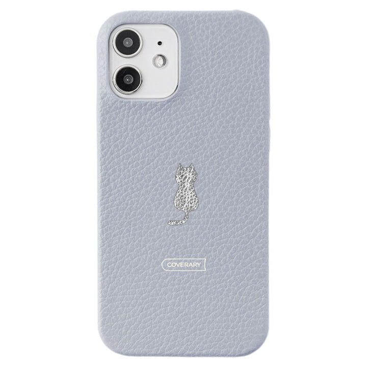 本革 32色 イタリアンシュリンクレザー ワンポイントデザイン 背面ケース iPhoneシリーズ