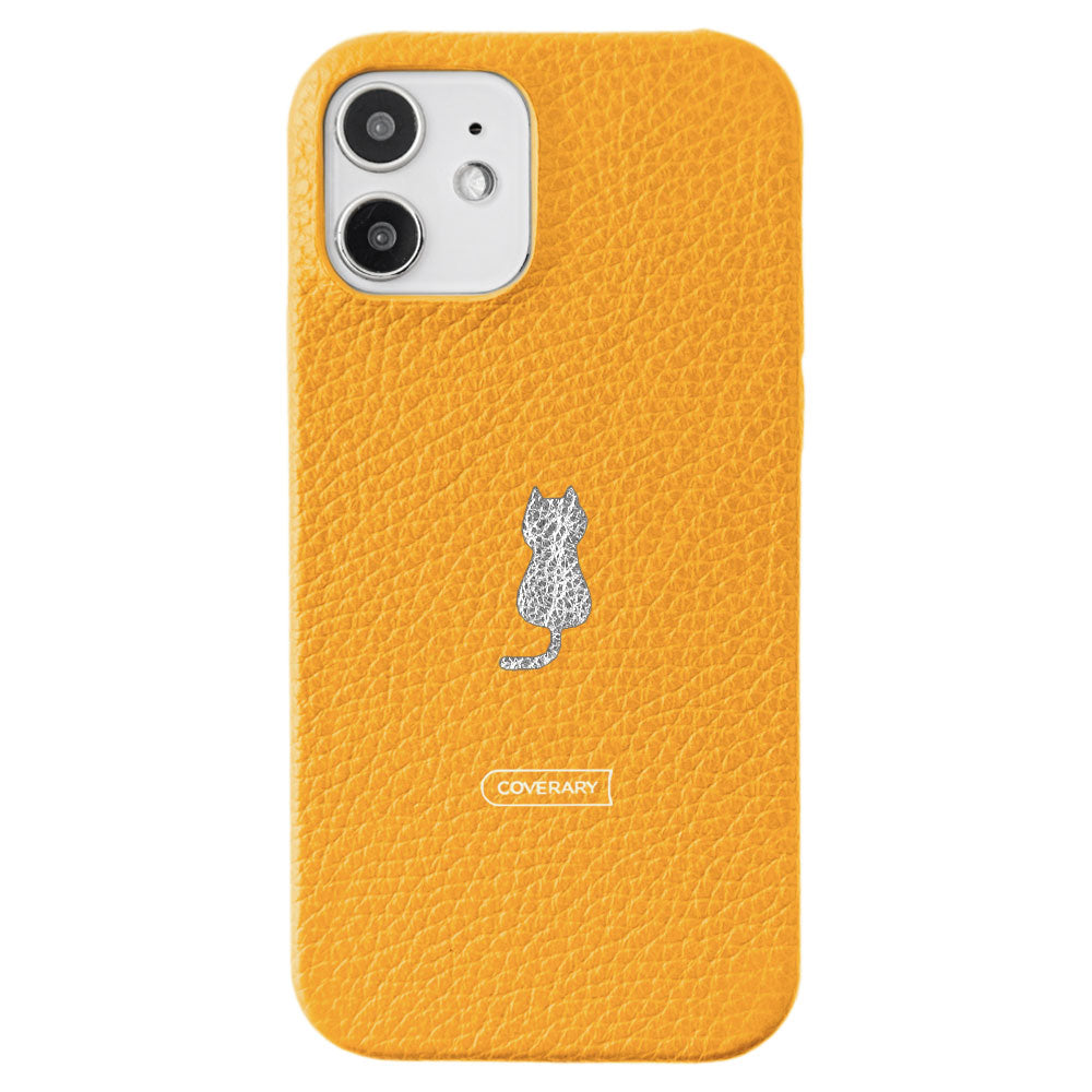 Genuine leather 32 colors Italian shrink leather one-point design back case AQUOS series