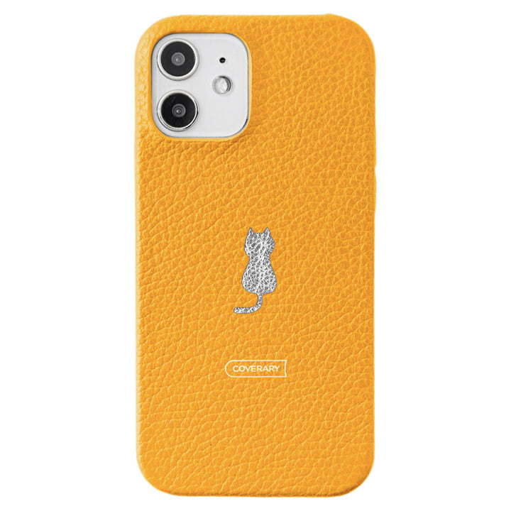 Genuine leather 32 colors Italian shrink leather one-point design back case Google Pixel series