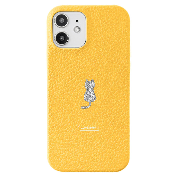 Genuine leather 32 colors Italian shrink leather one-point design back case Google Pixel series