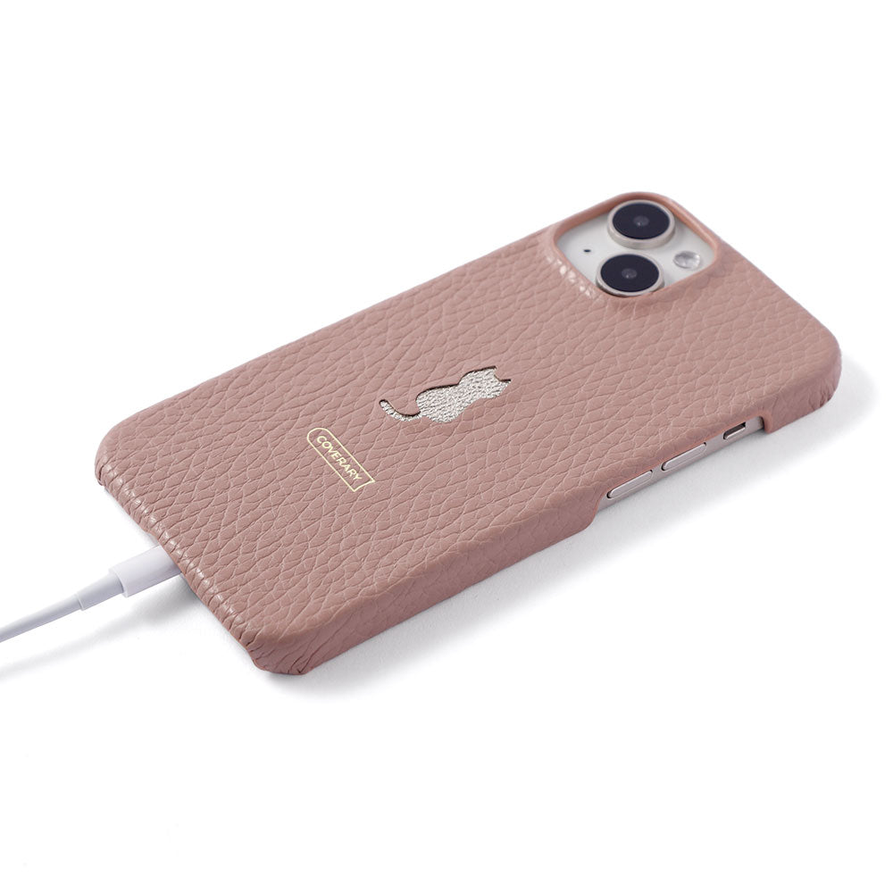 Genuine leather 32 colors Italian shrink leather one-point design back case AQUOS series