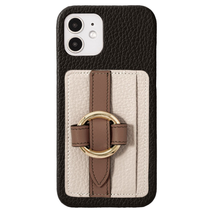 Genuine leather 32 colors Italian shrink leather card storage with ring buckle belt back case for Google Pixel series