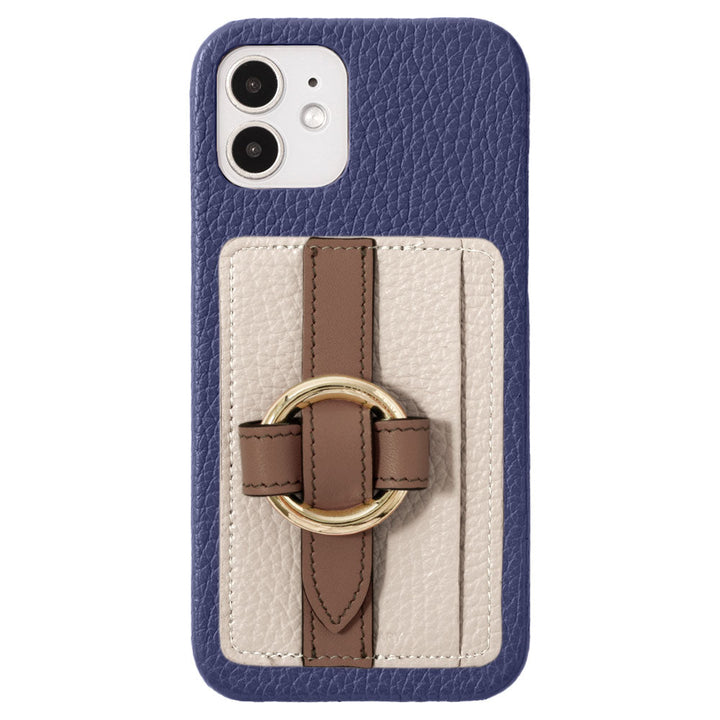 Genuine leather 32 colors Italian shrink leather card storage with ring buckle belt back case for Google Pixel series