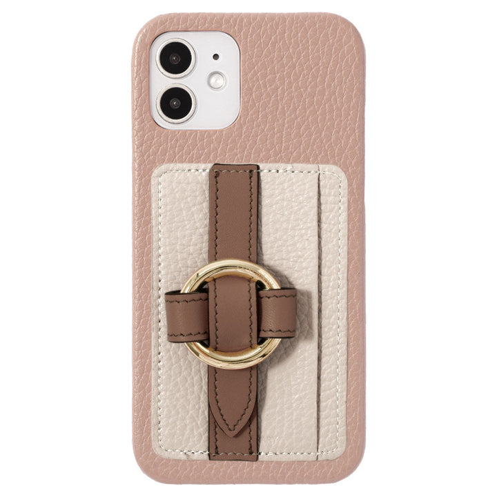 Genuine leather 32 colors Italian shrink leather card storage with ring buckle belt back case for Google Pixel series