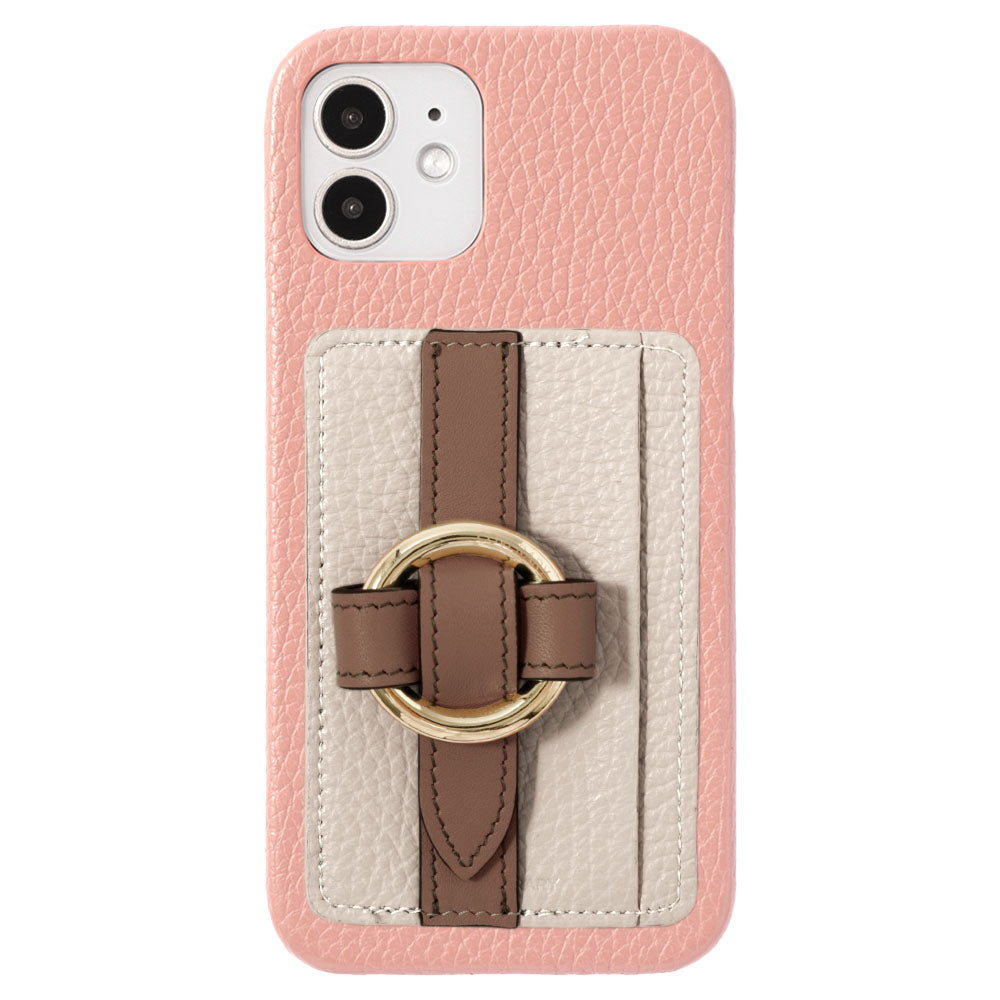 Genuine leather 32 colors Italian shrink leather card storage with ring buckle belt back case Xperia series