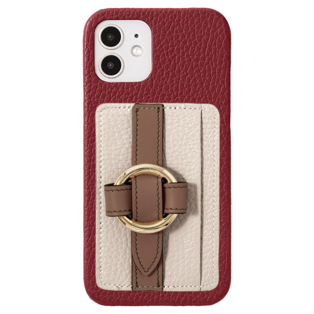 Genuine leather 32 colors Italian shrink leather card storage with ring buckle belt back case for Google Pixel series
