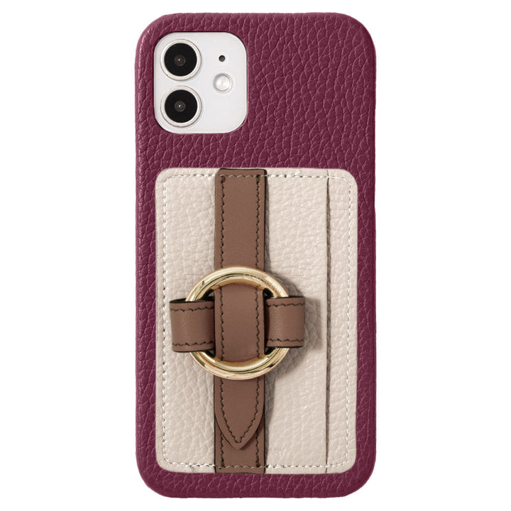 Genuine leather 32 colors Italian shrink leather card storage with ring buckle belt back case for Google Pixel series