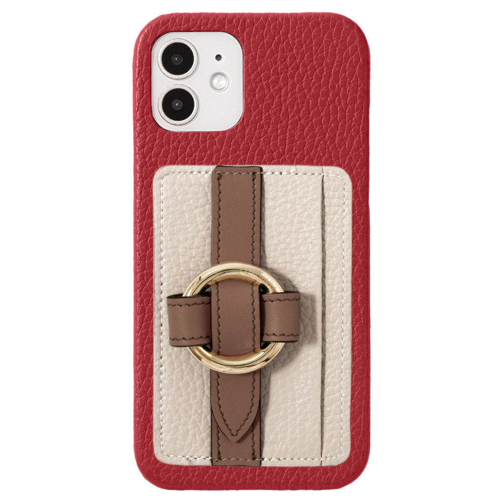 Genuine leather 32 colors Italian shrink leather card storage with ring buckle belt back case for Google Pixel series