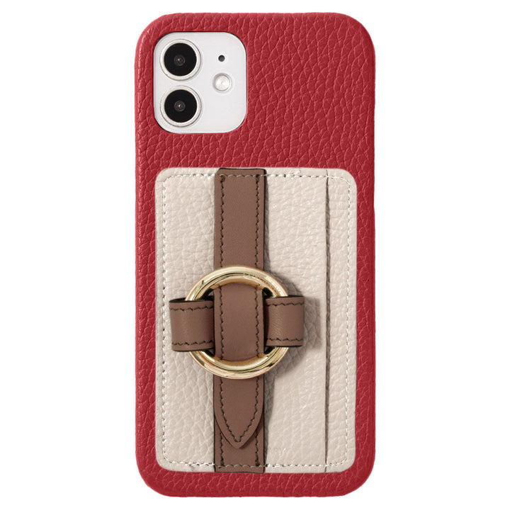 Genuine leather 32 colors Italian shrink leather card storage with ring buckle belt back case for Google Pixel series