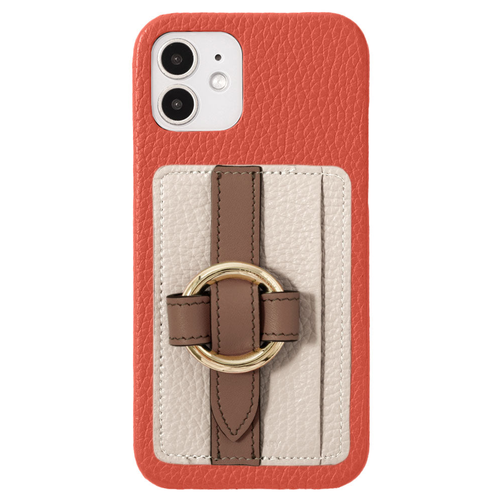 Genuine leather 32 colors Italian shrink leather card storage with ring buckle belt back case for Google Pixel series