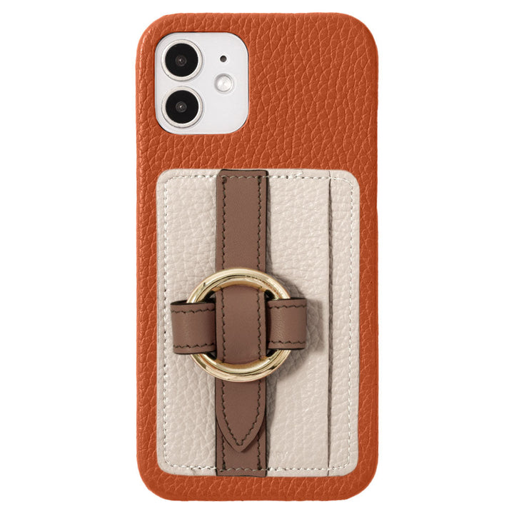 Genuine leather 32 colors Italian shrink leather card storage with ring buckle belt back case for Google Pixel series