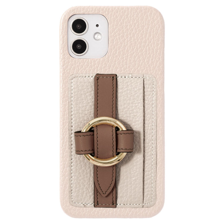 Genuine leather 32 colors Italian shrink leather card storage with ring buckle belt back case for Google Pixel series