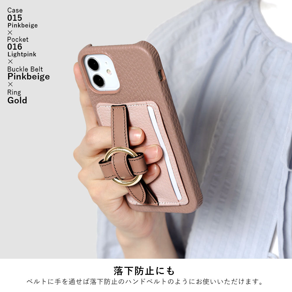 Genuine leather 32 colors Italian shrink leather card storage with ring buckle belt back case Xperia series