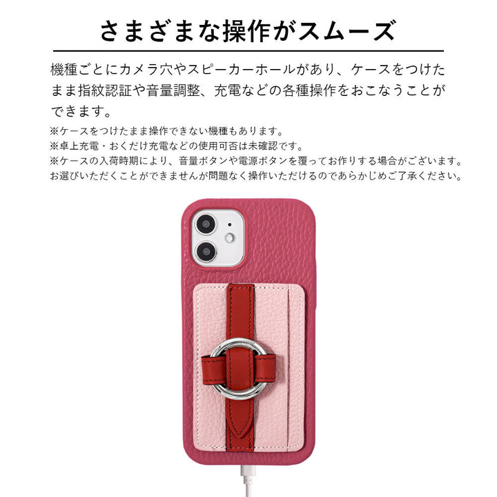 Genuine leather 32 colors Italian shrink leather card storage with ring buckle belt back case for Google Pixel series