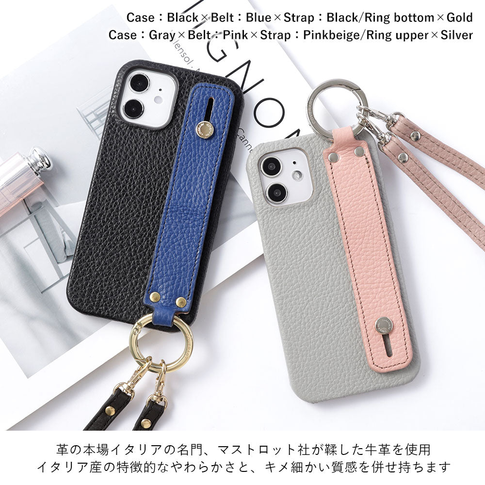 Cuir véritable 32 couleurs cuir italien grainé avec poignée et bandoulière étui arrière série Xperia