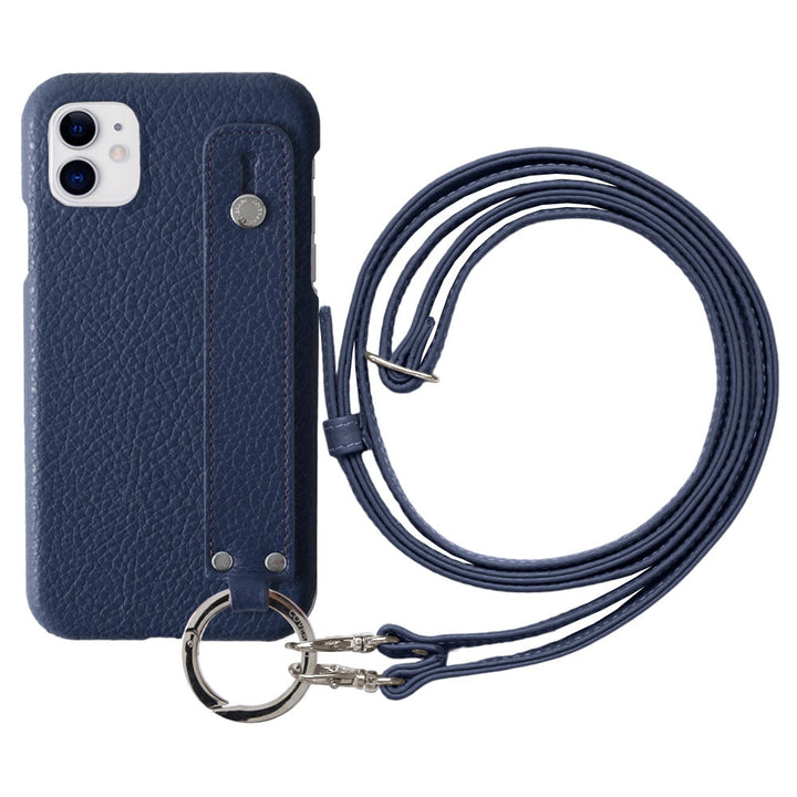 Cuir véritable 32 couleurs cuir italien grainé avec poignée et bandoulière étui arrière série AQUOS