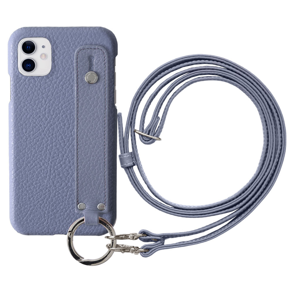 Genuine leather 32 colors Italian shrink leather with hand belt & shoulder strap back case for iPhone series