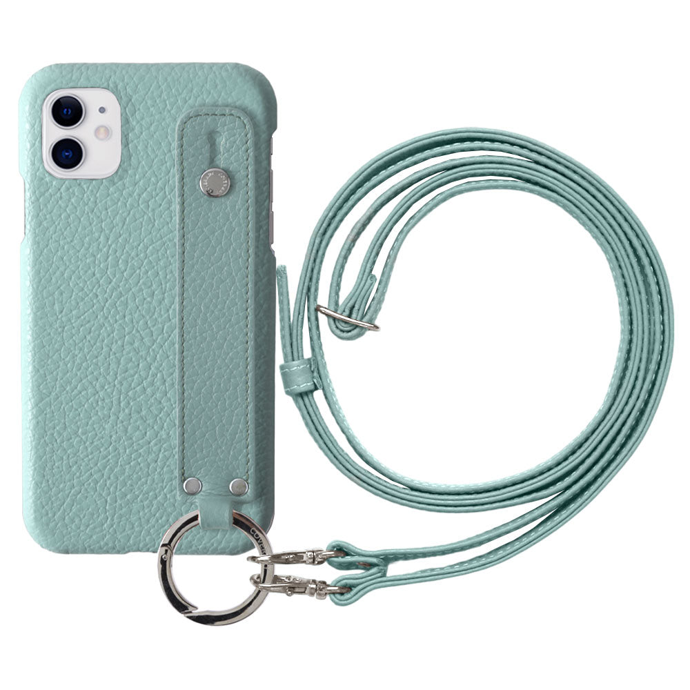 Cuir véritable 32 couleurs cuir italien grainé avec poignée et bandoulière étui arrière série AQUOS