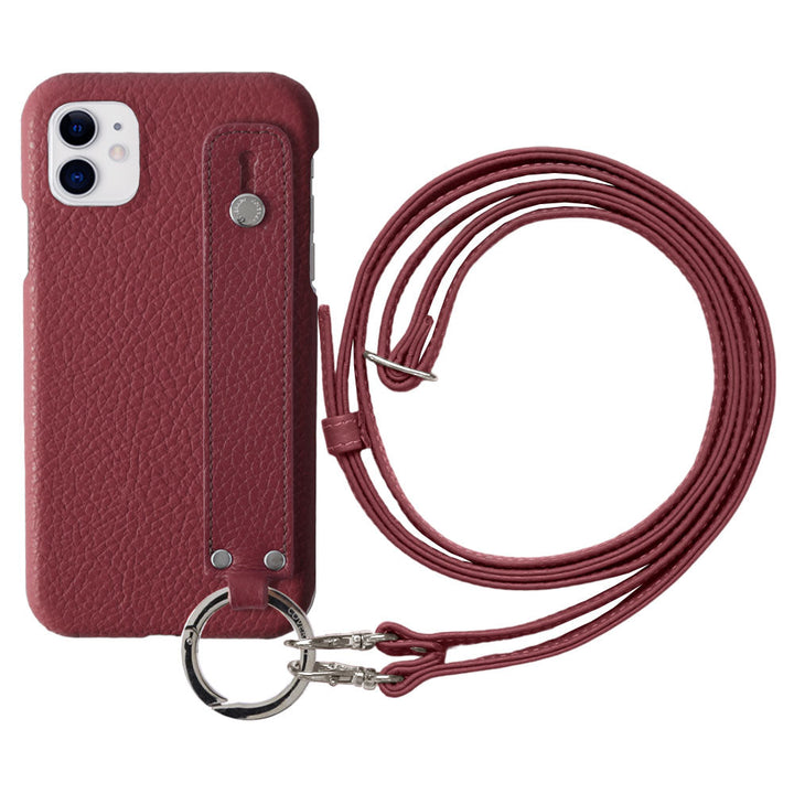 Cuir véritable 32 couleurs cuir italien grainé avec poignée et bandoulière étui arrière série Xperia
