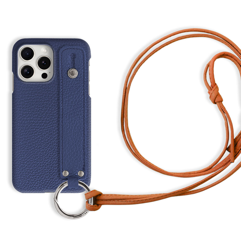 Genuine leather 32 colors Italian shrink leather hand belt & ring shoulder strap (no metal fitting adjustment) included back case AQUOS series