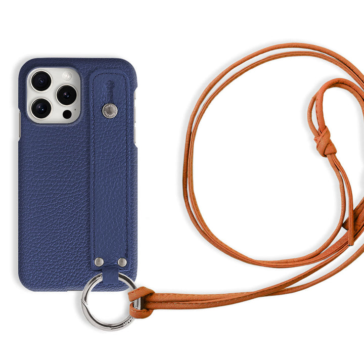 Genuine leather 32 colors Italian shrink leather hand belt & ring shoulder strap (no metal fitting adjustment) included back case AQUOS series