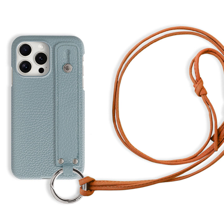 Genuine leather 32 colors Italian shrink leather hand belt & ring shoulder strap (no metal fitting adjustment) included back case Xperia series