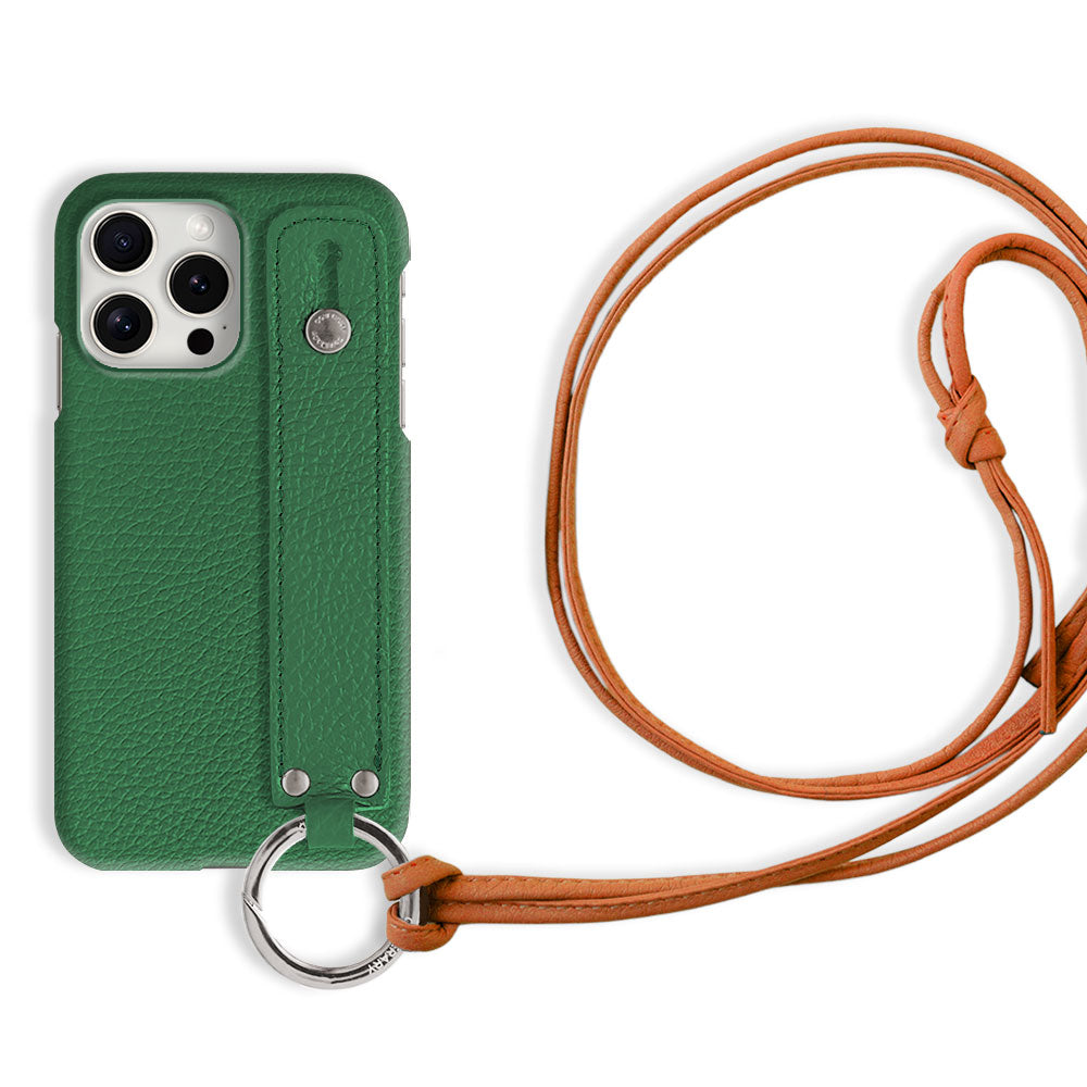 Genuine leather 32 colors Italian shrink leather hand belt & ring shoulder strap (no metal fitting adjustment) included back case AQUOS series