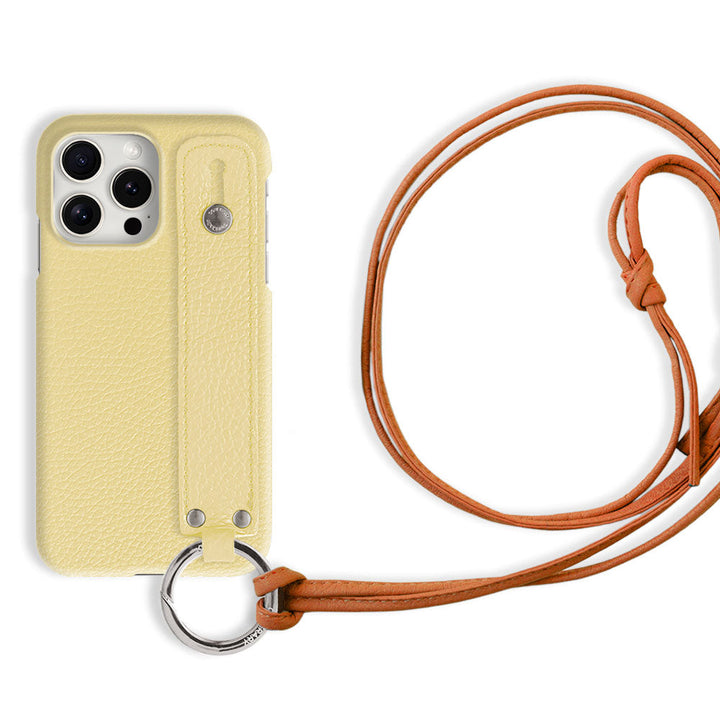 Genuine leather 32 colors Italian shrink leather hand belt & ring shoulder strap (no metal fitting adjustment) included back case AQUOS series